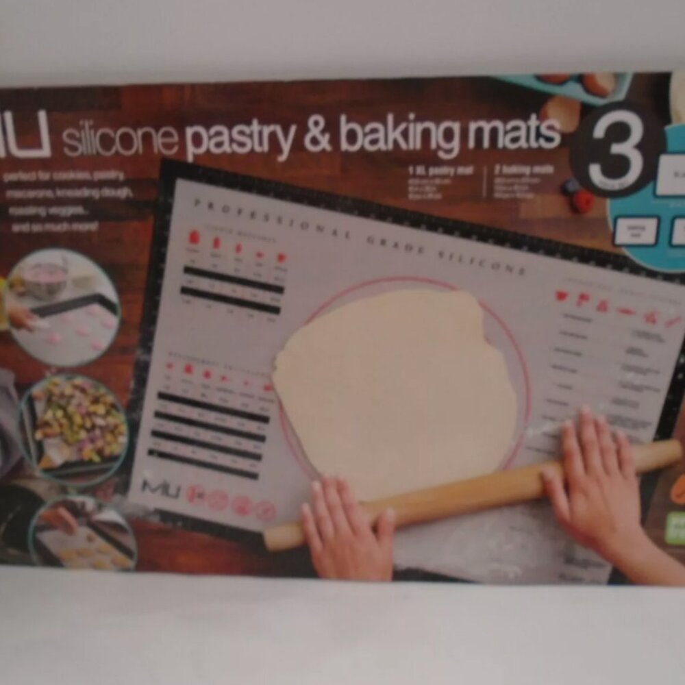 Miu Silicone Non-Stick Pastry & Baking Mats 3-Piece Set - Picture 2 of 5